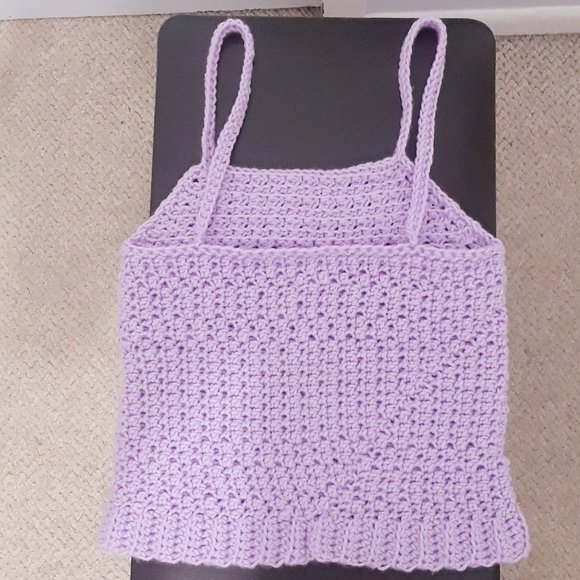 Handmade Crochet Tank Top - Lilac Purple - Picture 7 of 8